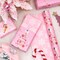 Reversible Pink Christmas Wrapping Paper - Mini Roll - 17 Inch x 33 Feet - Pink Christmas Tree Wrapping Paper and Snowflake Design for Holiday, Party Celebration